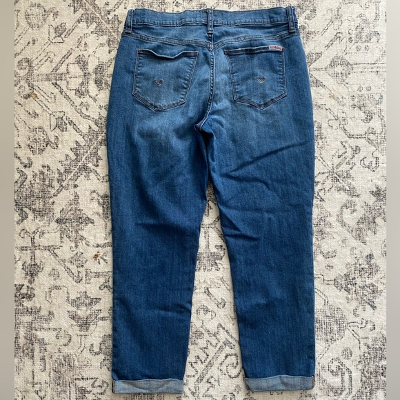 Hudson Natalie Mid-Rise Cropped Cuffed Leg Medium Wash Denim Boyfriend Jeans - Picture 7 of 8